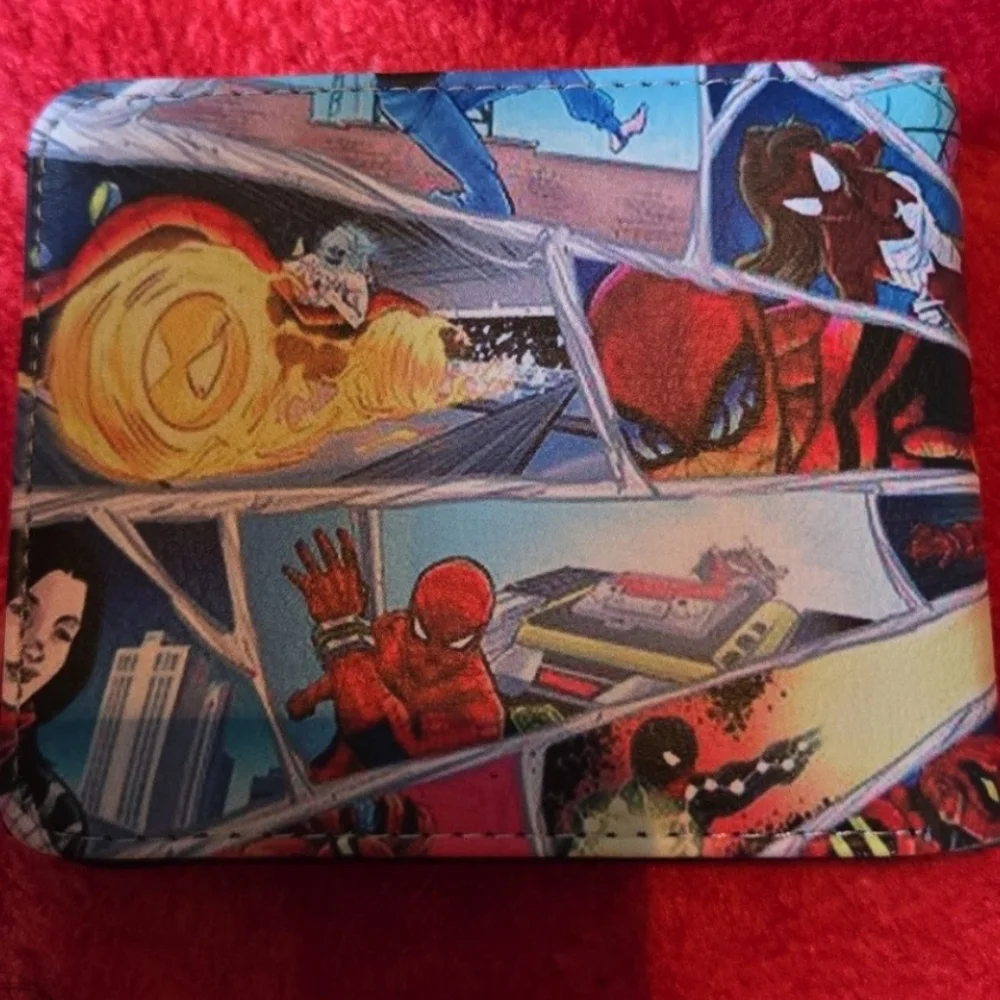 New Spiderman marvel comic anime manga leather wallet